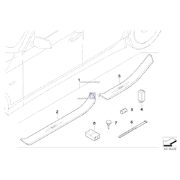 Listwa progu tylna prawa - 51470302655