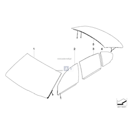 Szyba boczna jasna drzwi tylnych lewych - 51355382003