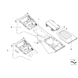 Osłona konsoli kanapy, tylna - 51167965424