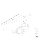 Ramię wycieraczki szyby tylnej BMW X3 E83 1,8d 2,0i 2,0d 2,5i 3,0i 3,0d - 61623400708