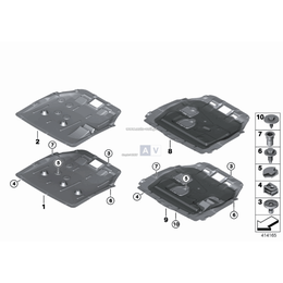 Ekran osłona komory silnika BMW F39 2 F45 F46 F48 X1 - 51757343142