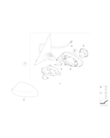 Lusterko zewn. podgrz., pamięć, lewe - 51167176193