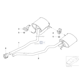 Łącznik rury wydechowej BMW E24 E28 E30 E36 E38 E39 E46 E53 X5 E60 E61 E65 E83 X3 F25 F46 F48 MINI - 18307560777