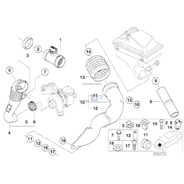 Pierścień uszczelniający BMW E38 E39 E46 E60 E83 E87 E90 318d 320d 330d 335i 118d 120d 135i 520d 535i 502d 740d - 13712247398