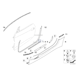 Osłona krawędzi drzwi przed. prawych - 51727125652