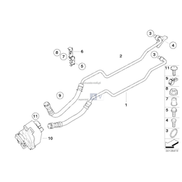 Przewód chłodnicy oleju odpływowy - 17227524336