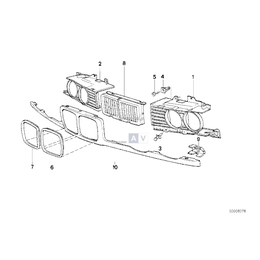 Pasuje tylko do nerki wąskiej, Ramka ozdobna lewa - 51131973897