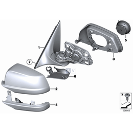 Lusterko zewn. bez szkła, podgrzew. pra. - 51167283524