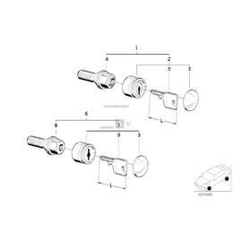 Śruba koła - 36131182003