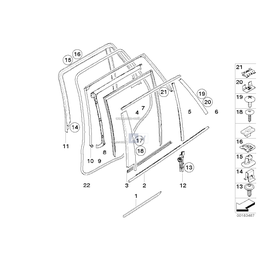 Uszczelka drzwi tylnych - 51767220382