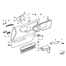 Wkład tapicerki drzwi lewe - 51418182559