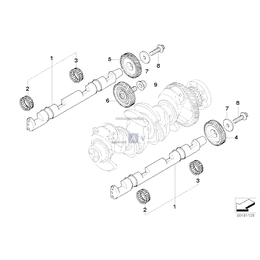 Koło zębate BMW E60 E61 E81 E83 X3 E84 X1 E90 E91 E92 E93 N47 - 11277800523