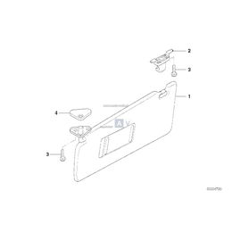 Uchwyt osłony przeciwsłonecznej - 51168174715