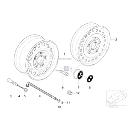 Koło dojazdowe stalowe czarne - 36111095069