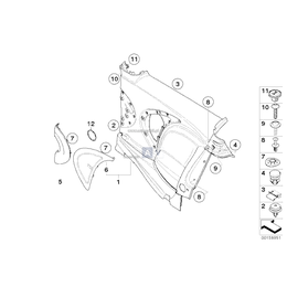 Osłona tylna, prawa, tylko w połączeniu z - 51432756698