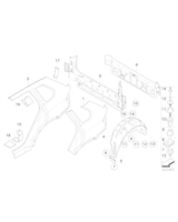 Element błotnika tylnego prawego - 41217174340