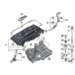 Czujnik poziomu oleju BMW E60 E61 E70 X5 E71 X6 E83 X3 E90N F01 F07 F10 F11 F12 F15 F16 F25 F26 X3 X4 - 12617607909