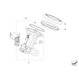 Filtr paliwa z czujnikiem poziomu, lewy - 16147174895