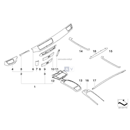 Osłona drewniana tablicy przyrz., prawa - 51458034156