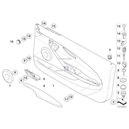 Osłona głośnika prawa - 51416978048