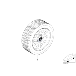 Koło zimowe kpl., alu., Opona Michelin Pilot Alpin - 36110007313