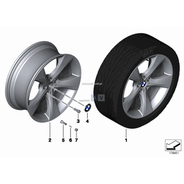 Obręcz koła aluminiowa, chromowana - 36116787642