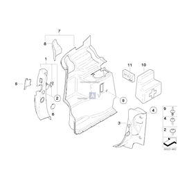 Osłona pałąka zamykającego, prawa - 51467134012