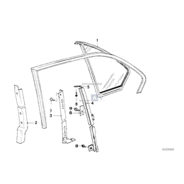 Szyna prowadząca przednia lewa - 41521820581
