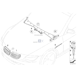 Kratka ozdobna boczna przód prawa BMW E63 E64 M6 - 51137906526