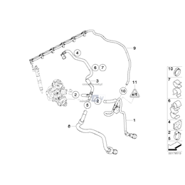Przewód powrotny paliwa - 13537799995