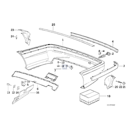 Dla samochodów z Park Distance Control, Listwa lewa - 51122260401