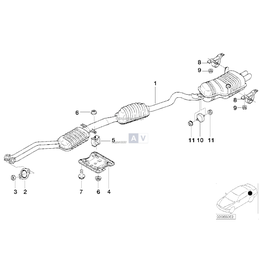 Uszczelka rury wydechowej BMW E38 E39 E46 2,0 2,3 2,5 2,8 - 18301440183