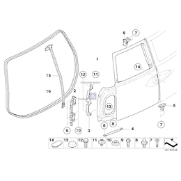 Osłona zawiasu Splitdoor gruntowana lewa - 41542757541