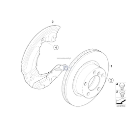 Tarcza hamulcowa przód E90 E91 E92 X1- Oryginał BMW - 34116774875