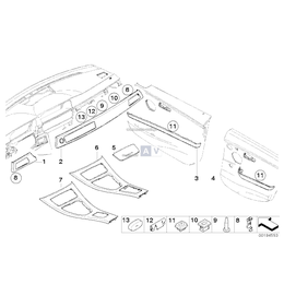 Listwa ozdobna drzwi tylnych lewych - 51429169713