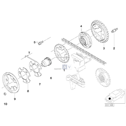 Śruba dwustronna mechanizmu sterującego BMW E38 E39 E46 E53 E60 E61 E65 E66 E83 - 11361432373