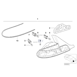 Lampa tylna lewa, kierunkowskaz biały - 63218384511