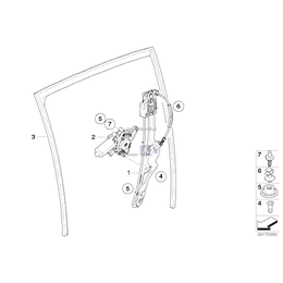Napęd podnośnika szyby, przód/tył pr. - 67627267692