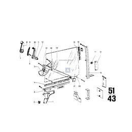 Prowadnica szyby lewa - 51321813181