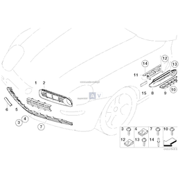 Kratka zderzaka przedniego - 51117027588