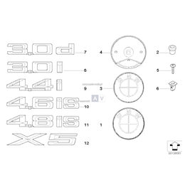 Emblemat naklejany prawy - 51147008543