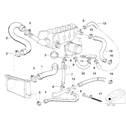 Przewód elastyczny układu chłodzenia BMW E36 316i 318i 318is 318ti - 11531247203