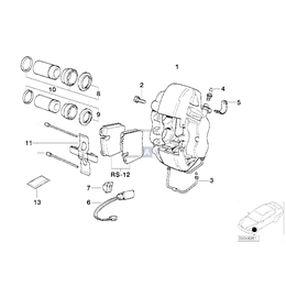 Przewód połączeniowy zacisku hamulcowego przód BMW E32 750i 750iL - 34111160192