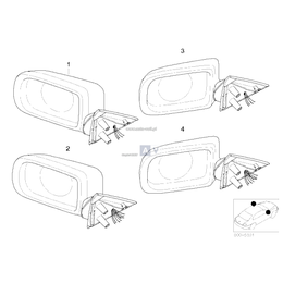 Lusterko zewn. bez szkła, podgrzew. lewe - 51168266437
