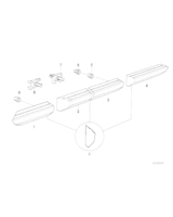 Listwa błotnika tylnego lewego - 51131962467