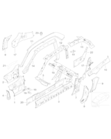 Panel zewn. ramy dachu, lewy - 41218400021