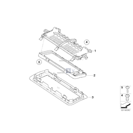 Osłona głośnika prawego - 65136961288