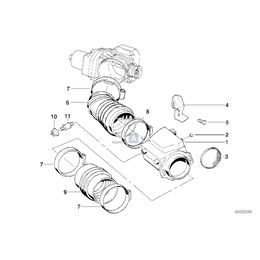 Guma przepływomierza BMW E32 750i 750iL M70 - 13711718625
