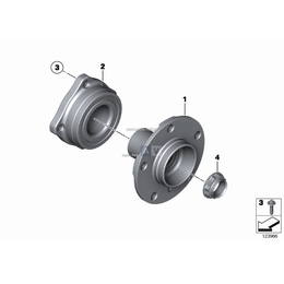 Śruba torx łożyska koła tył BMW E60 E60N 520 523 525 530 545 550 540 - 33326764563