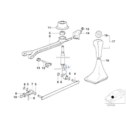 Osłona dźwigni zm. bieg.skórzana/bison - 25111221886